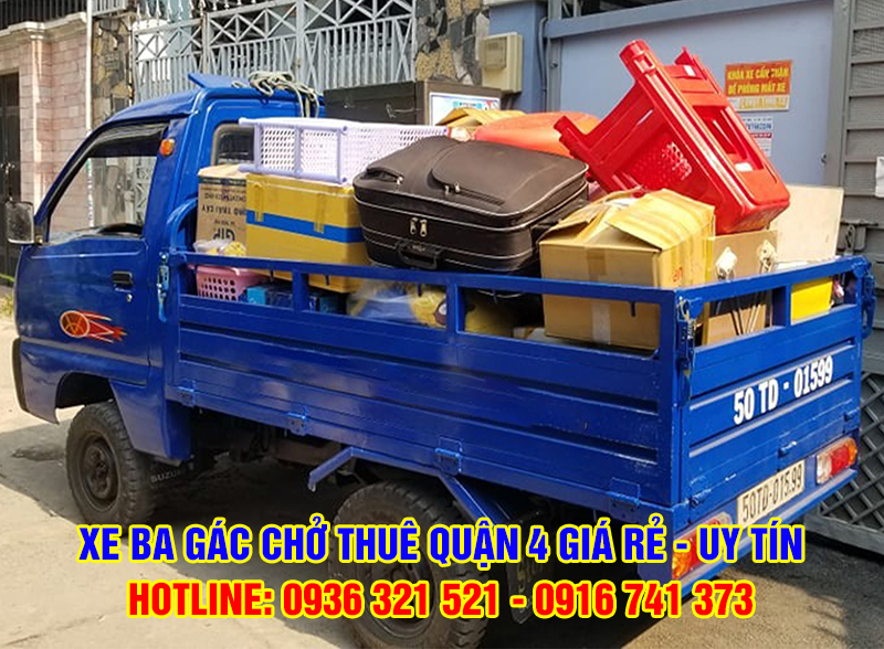 Xe Ba Gác Chở Thuê Quận 4 – Nhanh, Rẻ, Uy Tín