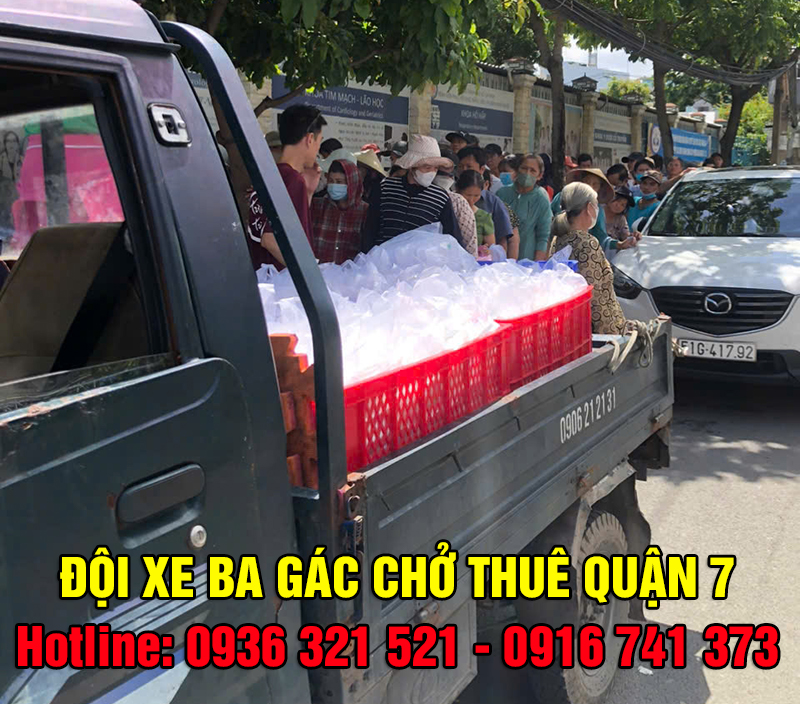 Xe ba gác chở hàng thuê giá rẻ tại quận 7 TPHCM