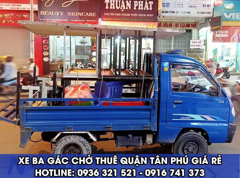 Thuê xe ba gác chở hàng quận Tân Phú chuyển đồ giá rẻ