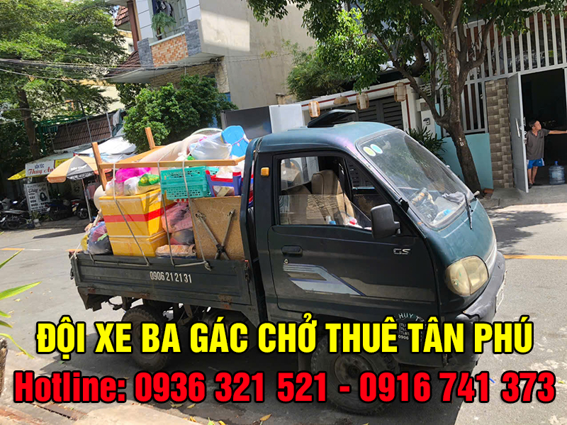 Xe ba gác chở thuê quận Tân Phú ✓ Có xe 24/7 ✓ Giá cực rẻ