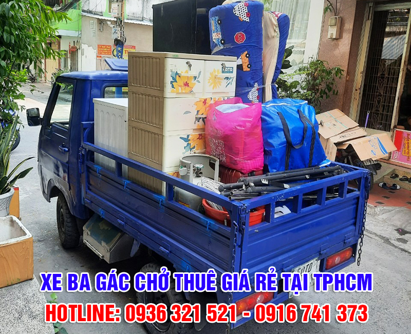 Giá thuê xe ba gác chở hàng tại TPHCM năm 2023